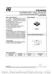 STE34NK80Z datasheet pdf ST Microelectronics