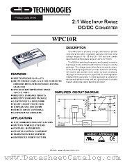WPC10R48S03N datasheet pdf C&D Technologies