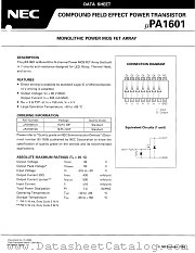 UPA1601 datasheet pdf NEC