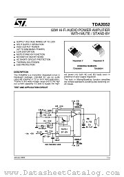 TDA2052 datasheet pdf ST Microelectronics