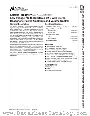 LM4921ITLX datasheet pdf National Semiconductor