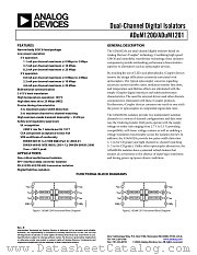 ADUM1201BRZ-RL7 datasheet pdf Analog Devices