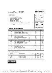 SFU9034TU datasheet pdf Fairchild Semiconductor