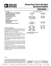 OP281GSZ datasheet pdf Analog Devices