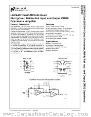 LMC6462B MWC datasheet pdf National Semiconductor