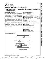 LM4916LDX datasheet pdf National Semiconductor