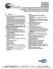 CY7C63743-SC datasheet pdf Cypress