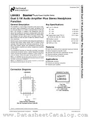 LM4883SQ datasheet pdf National Semiconductor