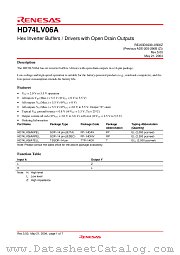 HD74LV06A datasheet pdf Renesas