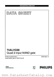 74ALVC00BQ datasheet pdf Philips
