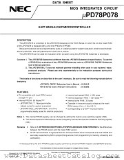 UPD78P078GC-8EU datasheet pdf NEC