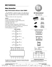 MC74HC04ADTR2 datasheet pdf ON Semiconductor