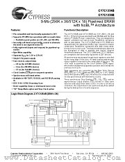 CY7C1354B-166AXC datasheet pdf Cypress