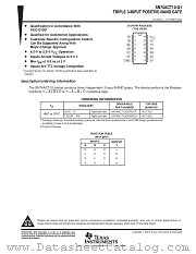 SN74ACT10NSR datasheet pdf Texas Instruments
