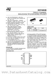 HCF4053 datasheet pdf ST Microelectronics