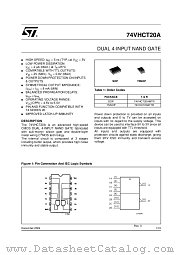 74VHCT20A datasheet pdf ST Microelectronics