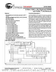 CY7C1350G datasheet pdf Cypress