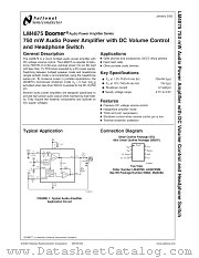 LM4875M datasheet pdf National Semiconductor