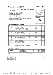 IRFM120ATF datasheet pdf Fairchild Semiconductor