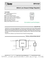 SPX1521M3-L-3.3 datasheet pdf Sipex Corporation
