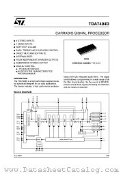 TDA7404 datasheet pdf ST Microelectronics