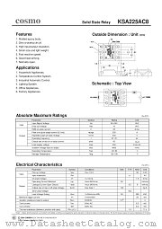 KSA225AC8 datasheet pdf Cosmo Electronics
