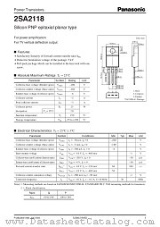 2SA2118 datasheet pdf Panasonic