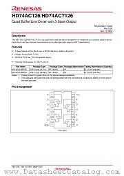 HD74ACT126 datasheet pdf Renesas