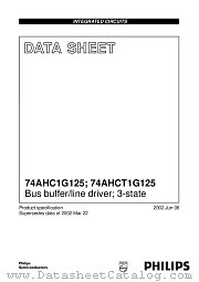 74AHCT1G125GV datasheet pdf Philips
