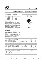 STPS5L25B-TR datasheet pdf ST Microelectronics