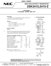 2SK2415-Z-E2 datasheet pdf NEC