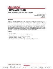 HD74ALVCH16820 datasheet pdf Renesas