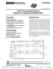 DAC7632VFBR datasheet pdf Texas Instruments
