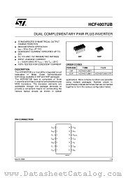 HCF4007U datasheet pdf ST Microelectronics