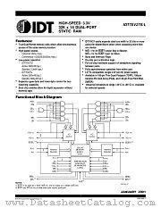 IDT70V27L35PF datasheet pdf IDT