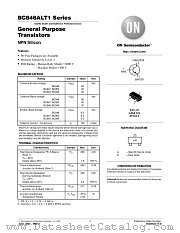 BC847BLT1 datasheet pdf ON Semiconductor