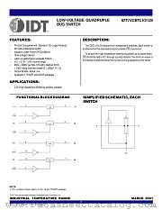 IDT74CBTLV3125Q datasheet pdf IDT