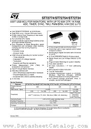 ST72E734J6D0 datasheet pdf ST Microelectronics