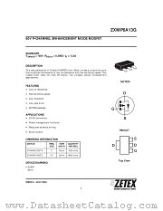 ZXMP6A13G datasheet pdf Zetex Semiconductors