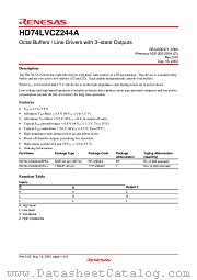 HD74LVCZ244A datasheet pdf Renesas