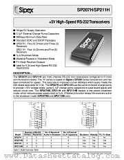 SP207HCT/TR datasheet pdf Sipex Corporation