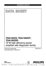 TDA1562Q/N3 datasheet pdf Philips