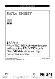 SAA7114H/V2 datasheet pdf Philips