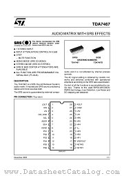 TDA7467D$ datasheet pdf ST Microelectronics