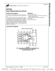DS7830J/883 datasheet pdf National Semiconductor