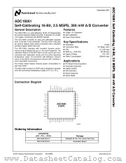 ADC16061EVAL datasheet pdf National Semiconductor