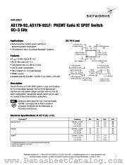 AS179-92 datasheet pdf Skyworks Solutions