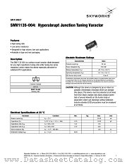 SMV1135-004 datasheet pdf Skyworks Solutions