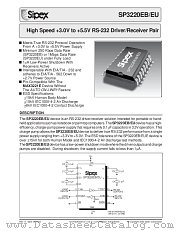 SP3220EUCT-L/TR datasheet pdf Sipex Corporation
