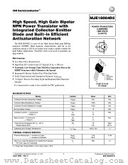 MJE18004D2 datasheet pdf ON Semiconductor